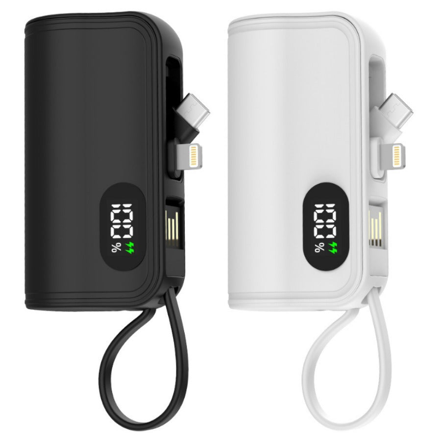 Portable power bank with multifunctional charging cable and digital display Bowlift