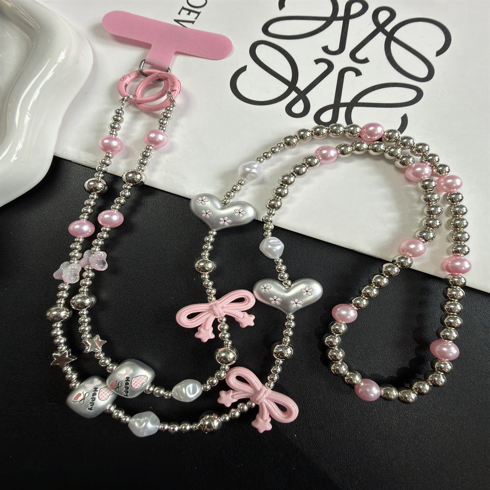 Multi-Strand Beaded Necklace with Charms Bowlift