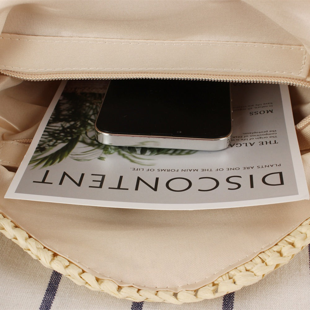 Round Bast Shoulder Bag with Unique Flap Closure Bowlift