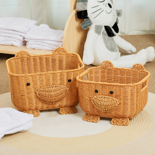 Decorative Animal-Themed Storage Basket Bowlift