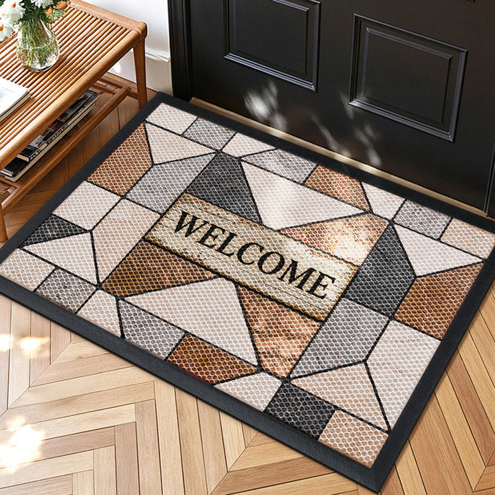 Geometric Patterned Welcome Mat