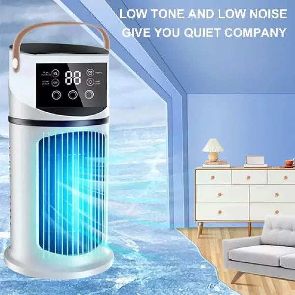 Unisex universal size portable tower evaporative air cooler with LED touch display programmable thermostat and ergonomic carrying handle Bowlift