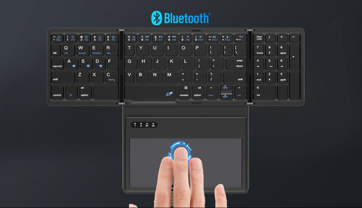 Ultra-Slim Portable Bluetooth Keyboard with Touchpad Bowlift