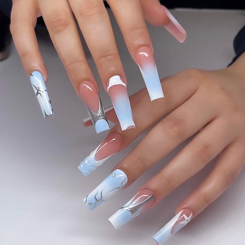 Artificial nail set with unique patterns Bowlift