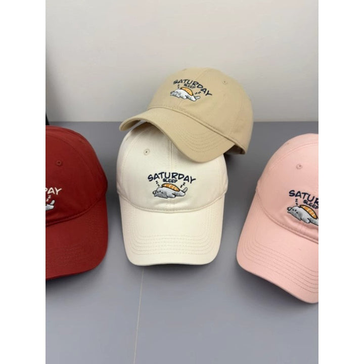 Unisex Playful Embroidered Cap Bowlift