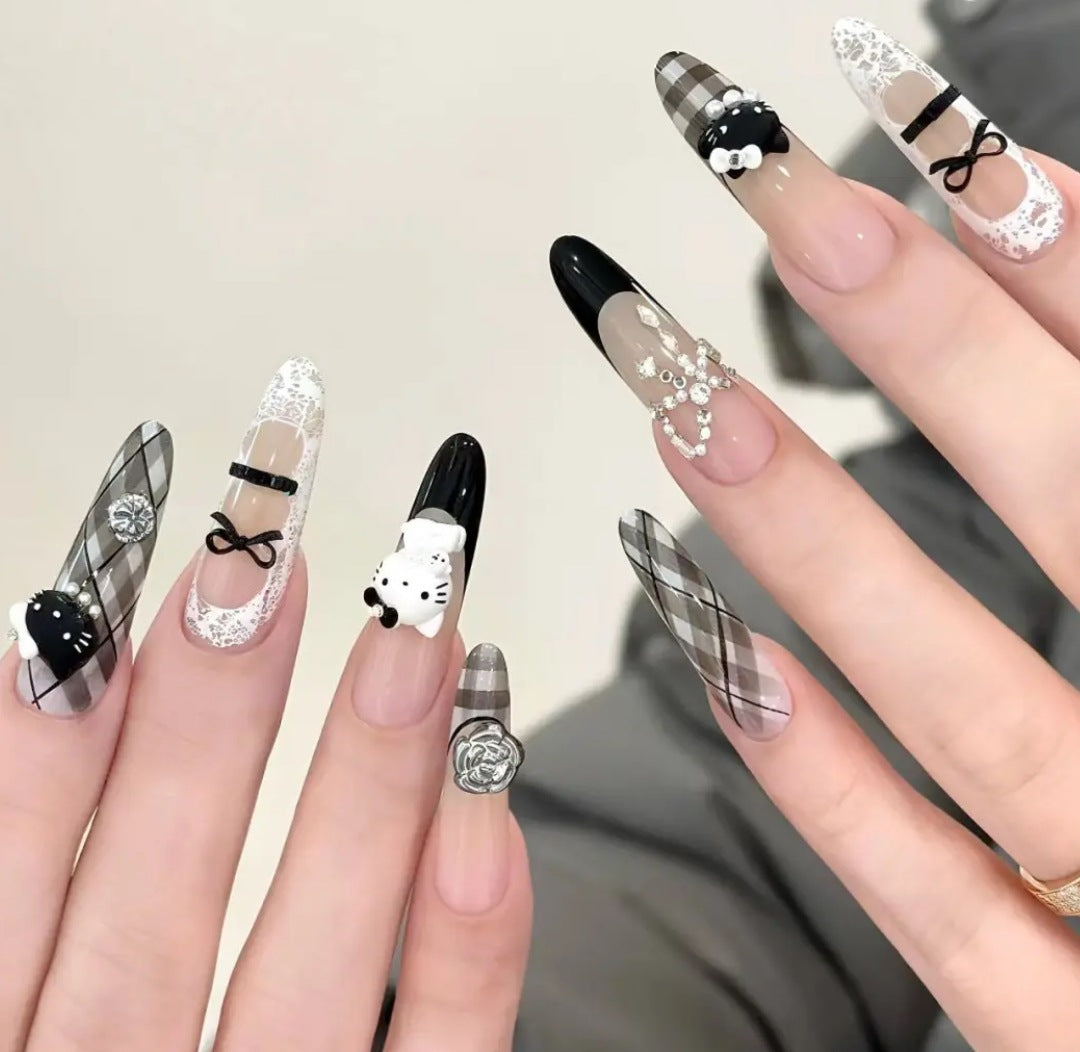 Decorative Themed Press-On Nails Bowlift