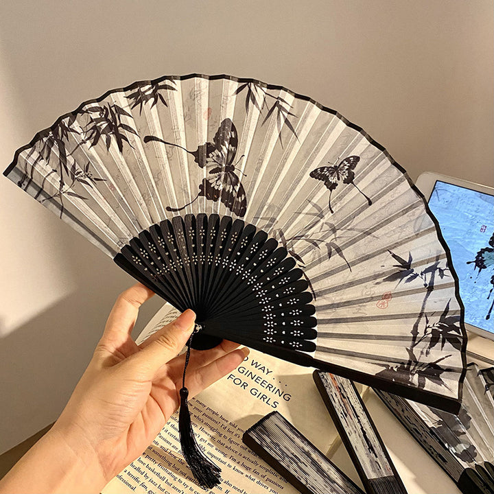 Handmade Fan with Elegant Butterfly Design Bowlift