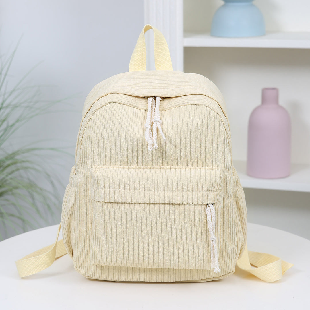 Cord-Backpack with Practical Front Pocket Bowlift