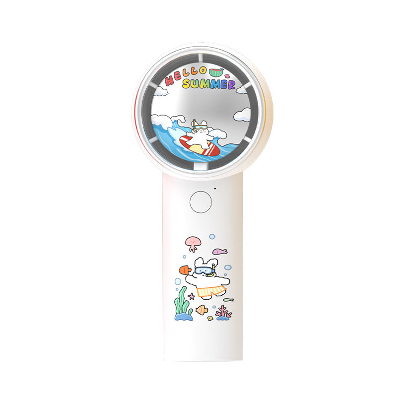 Unisex Handheld Fan with Cartoon Design Bowlift