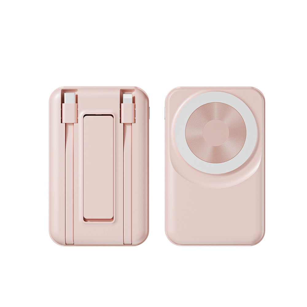 Portable power bank with integrated charging cable Bowlift