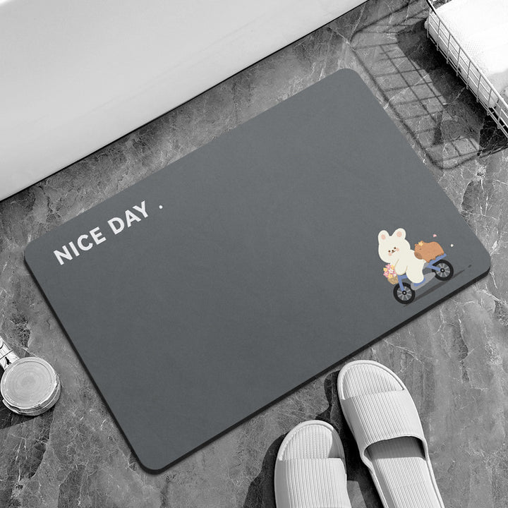 Playful Cat-Themed Bath Mat