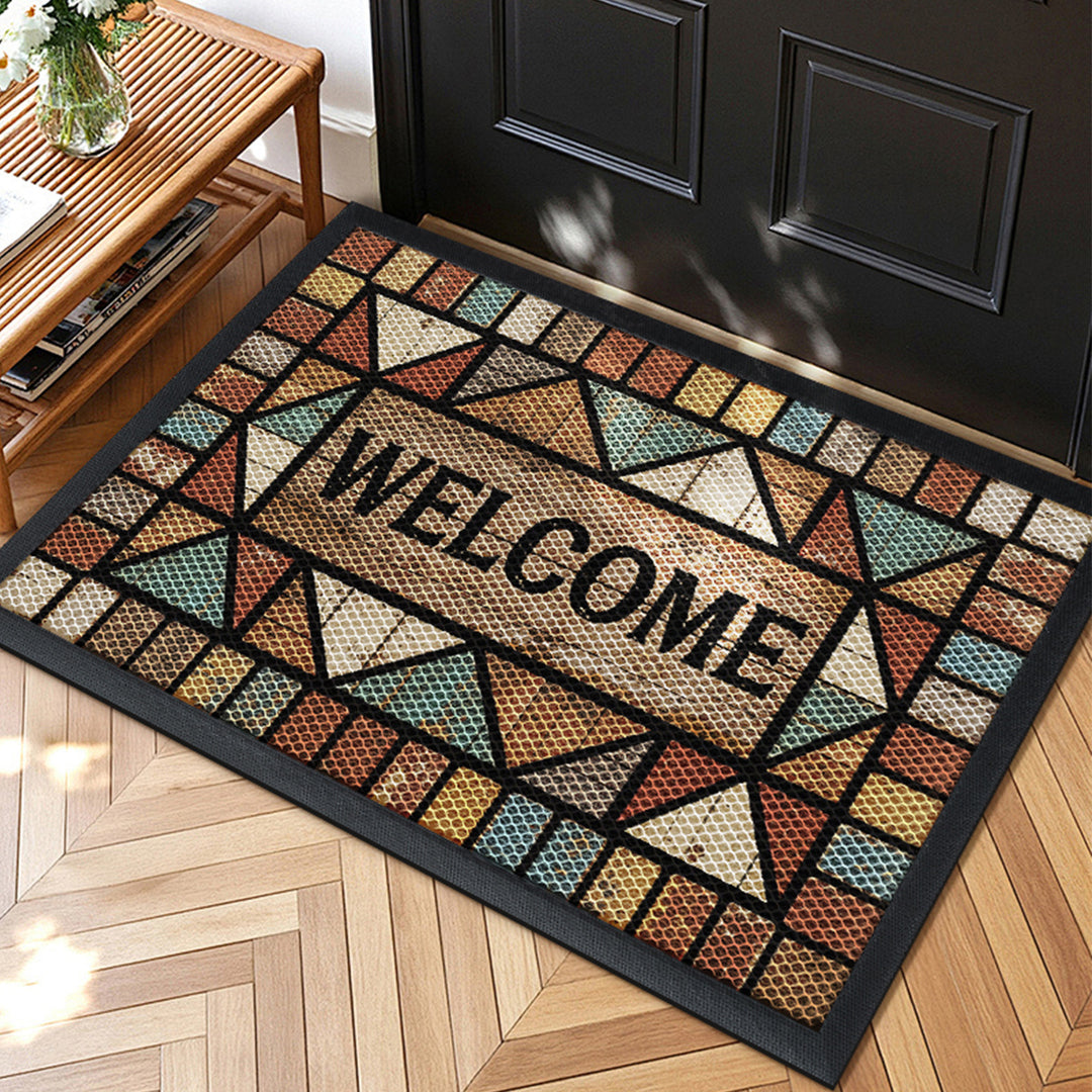 Geometric Patterned Welcome Mat
