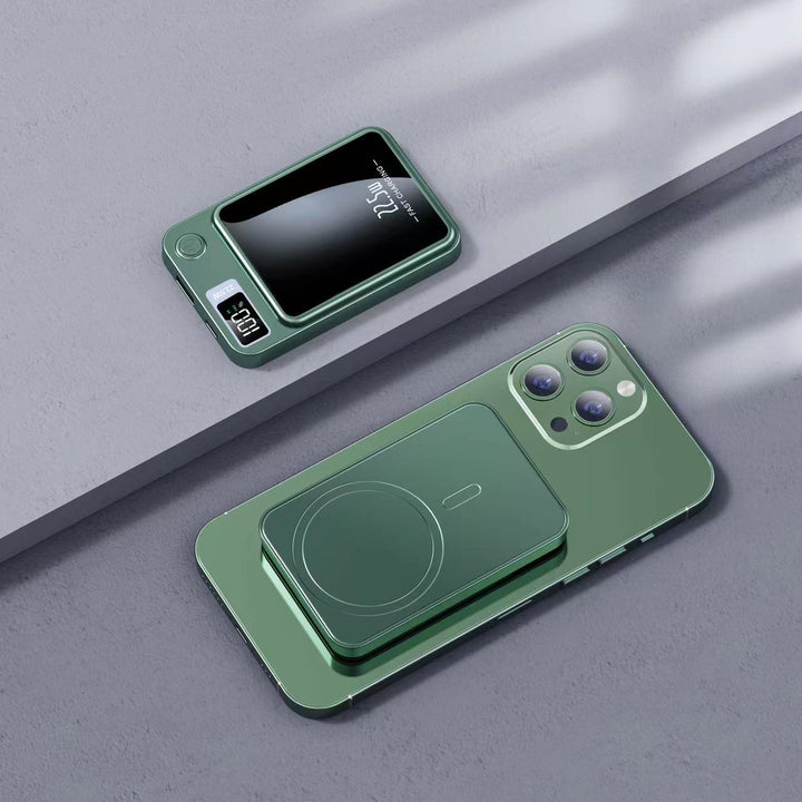Portable power bank with intelligent LCD display and wireless charging function Bowlift