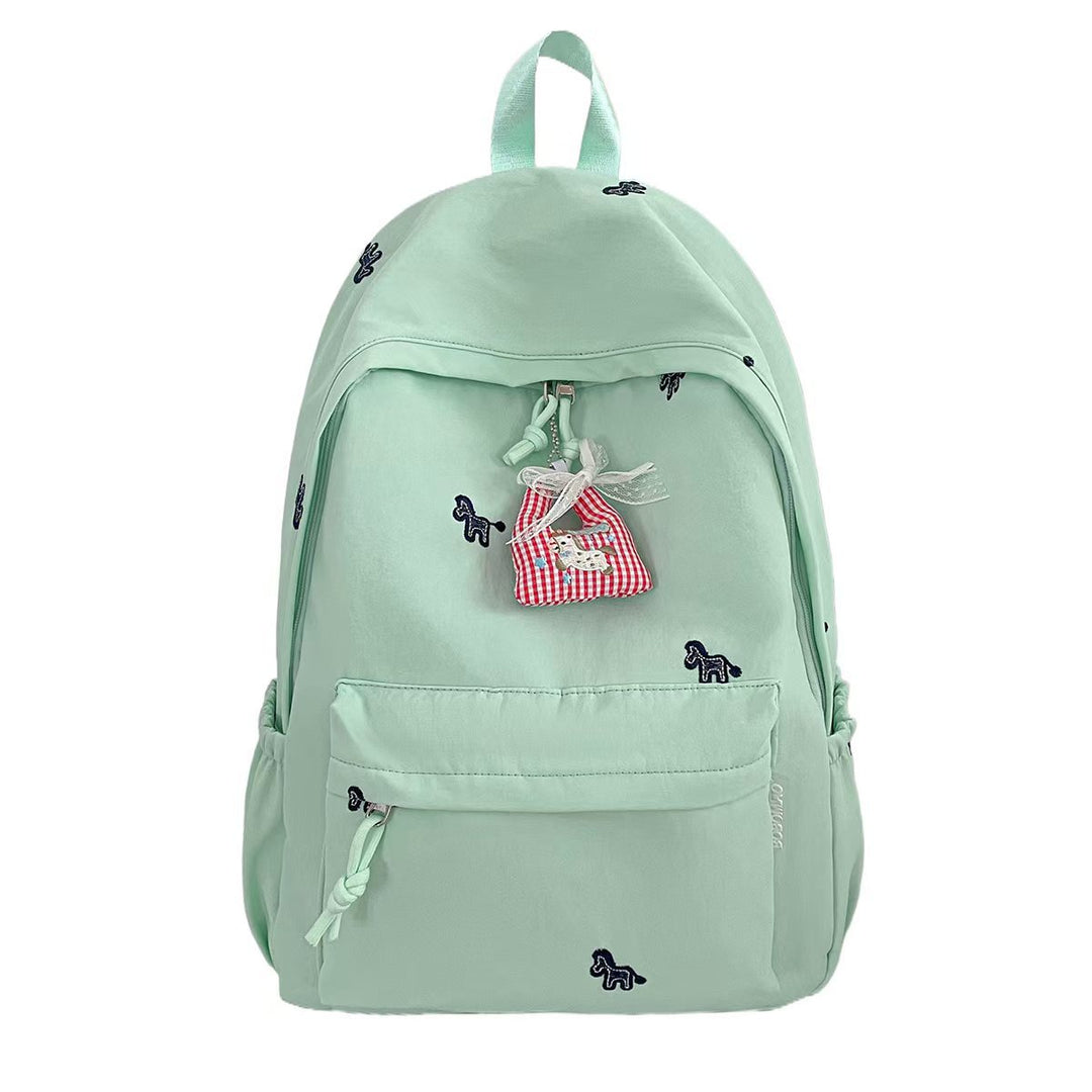 Backpack with Cheerful Animal Motif and Practical Compartments Bowlift