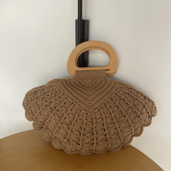 Hand-knotted Shoulder Bag Made of Cotton Bowlift