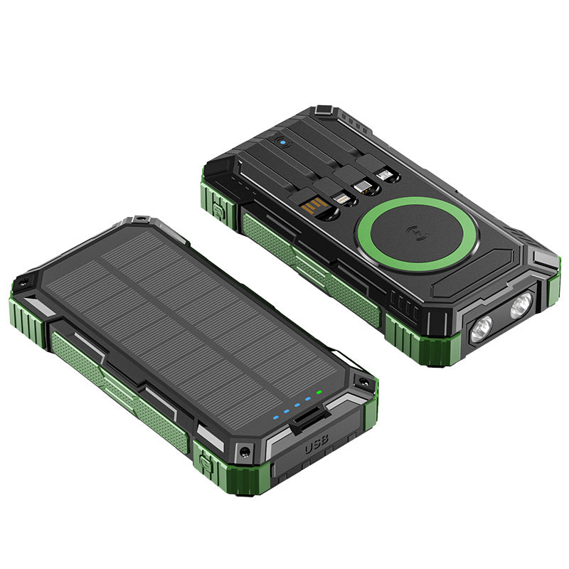 Robust Solar Power Bank with Multifunctional Connections Bowlift