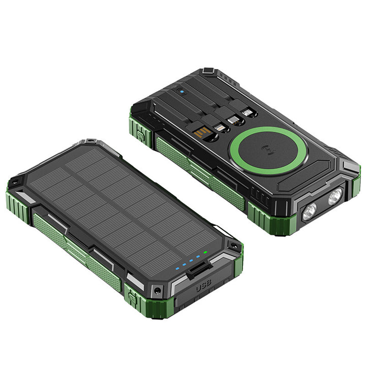 Robust Solar Power Bank with Multifunctional Connections Bowlift