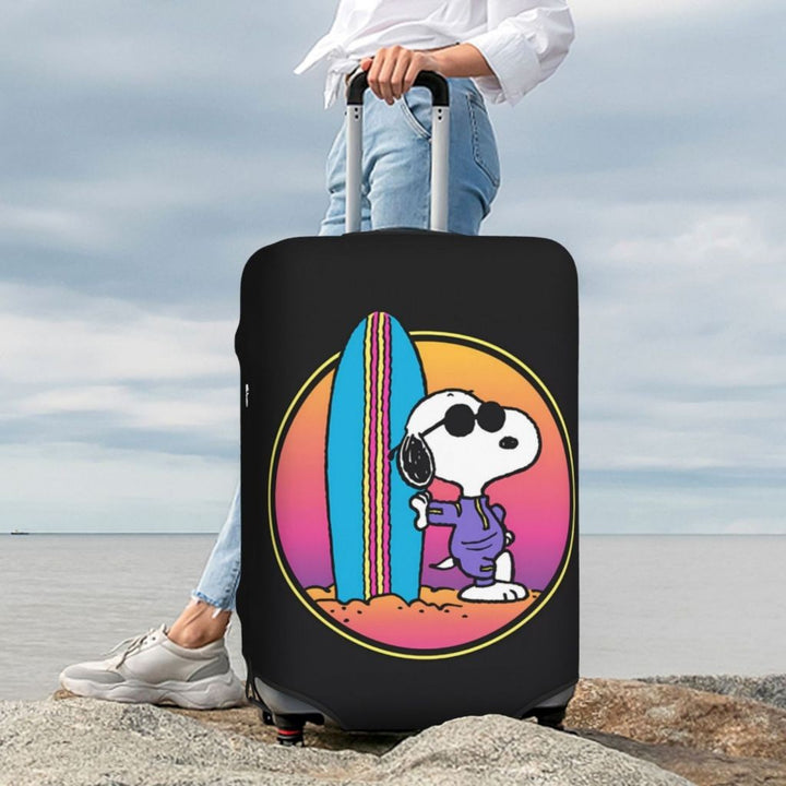 Unisex nano elastic suitcase cover with durable stretch material, zip opening and contrasting comic print Bowlift