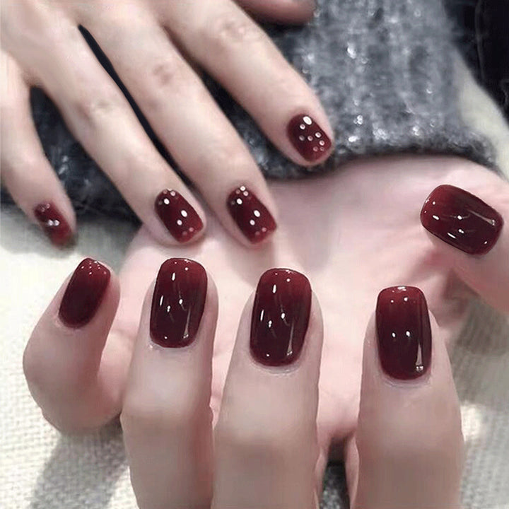 Glossy Long-Lasting Press-On Nail Set Bowlift