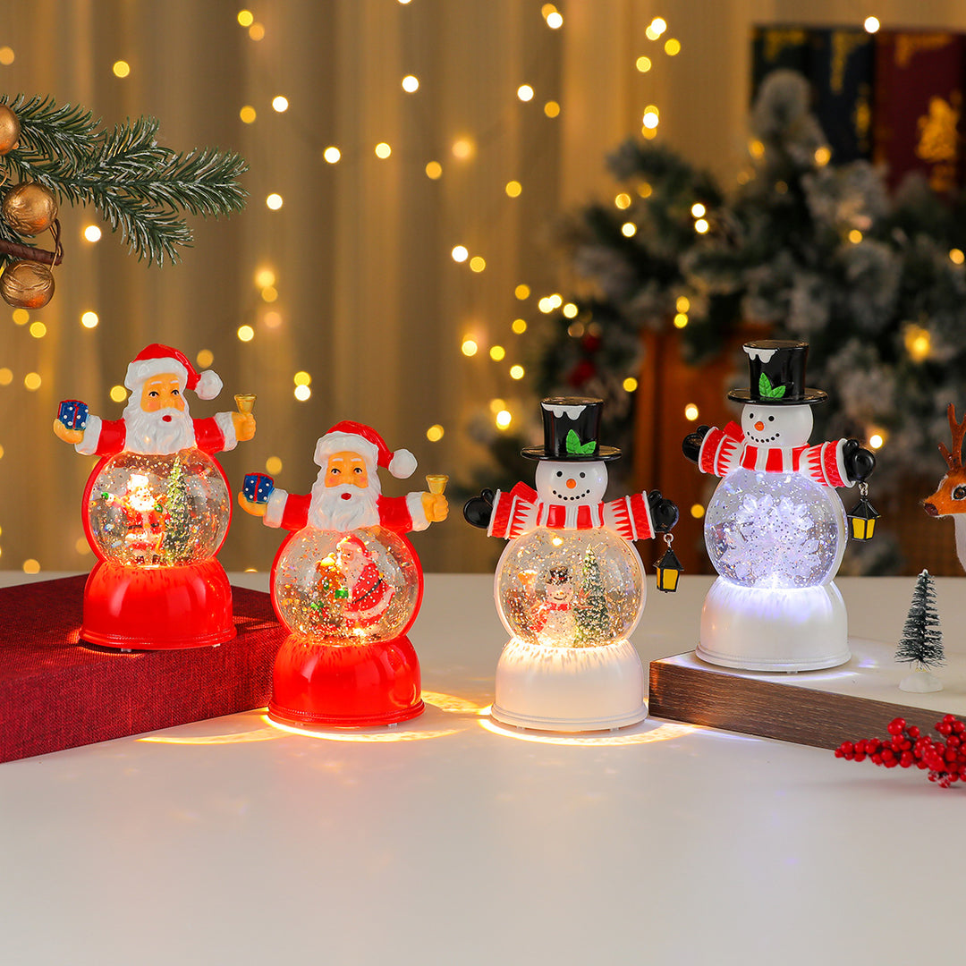 LED Illuminated Snow Globe Figurine Bowlift