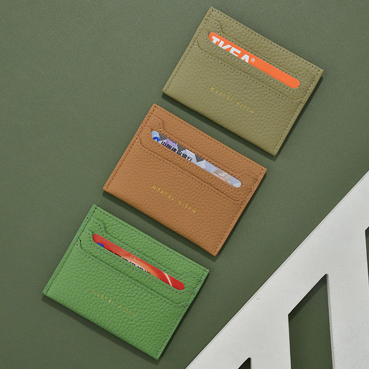 Textured Leather Card Holder