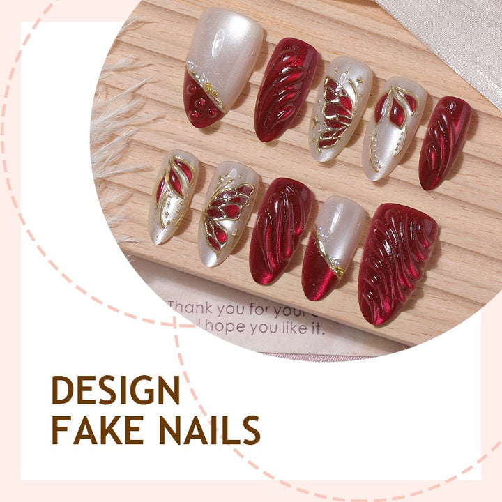 Artificial artificial nails with 3D decorations Bowlift