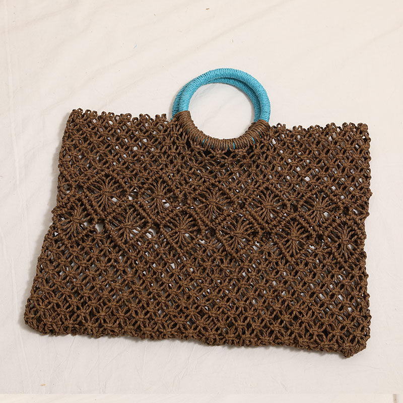 Elegant and Handmade Macrame Basket Bag Bowlift
