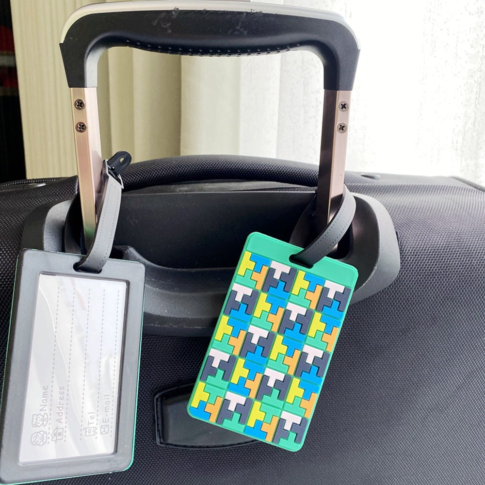 Puzzle Pattern Luggage Identifier Bowlift