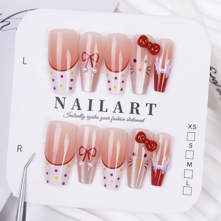Butterfly-Inspired Stiletto Press-On Nails