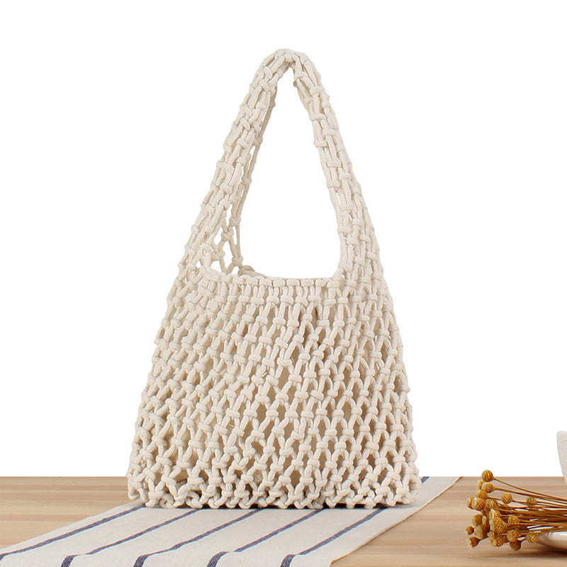 Handcrafted Tote Bag in Modern Mesh Design Bowlift