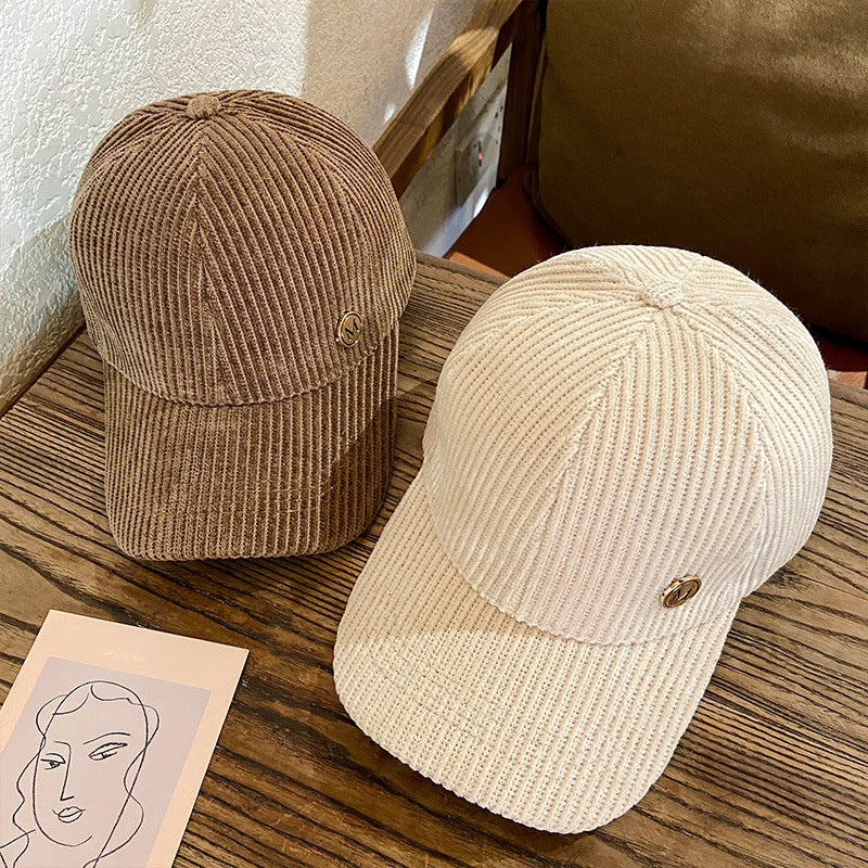 Women's Textured Corduroy Baseball Cap Bowlift