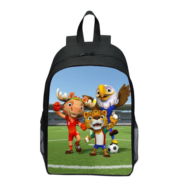 Backpack with Striking Sports Motif Bowlift