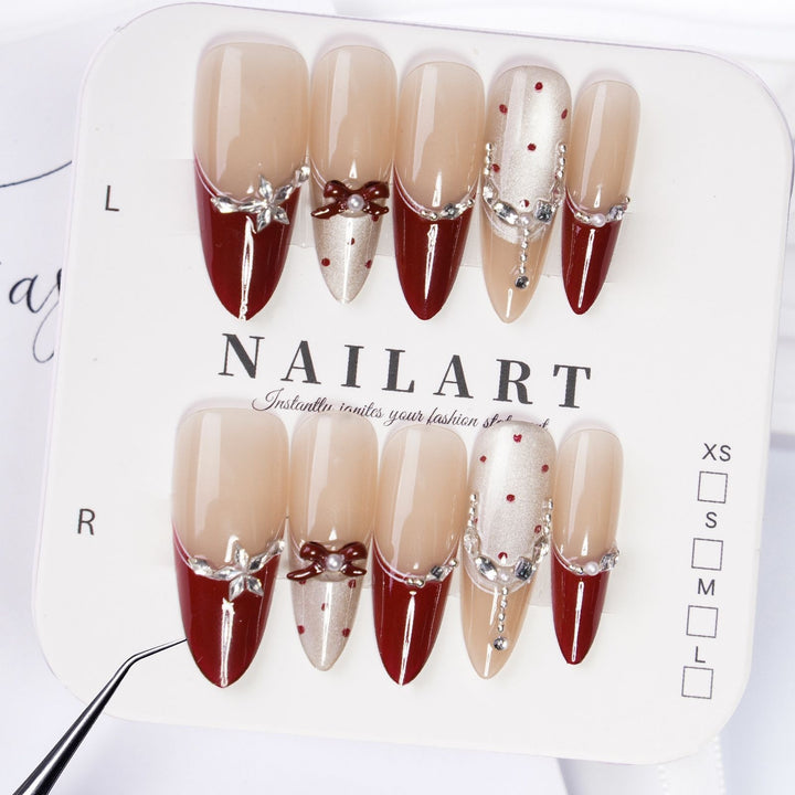 Butterfly-Inspired Stiletto Press-On Nails