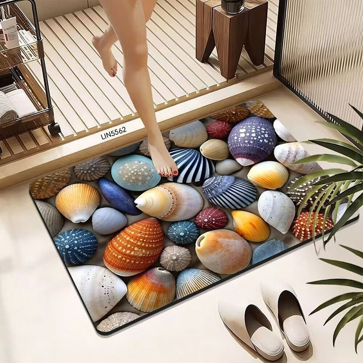 Pebble-Designed Bath Mat Bowlift