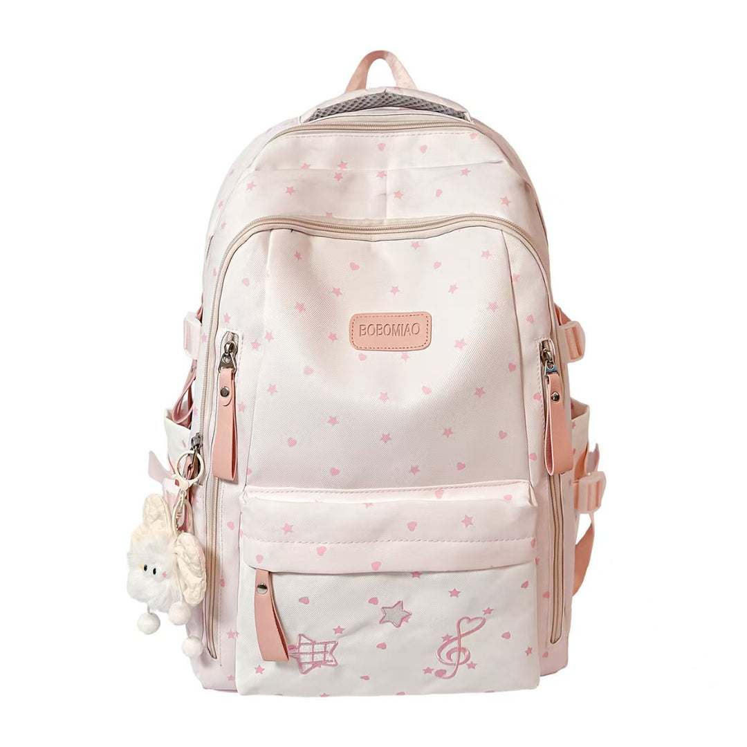 Star-Patterned School Backpack Bowlift