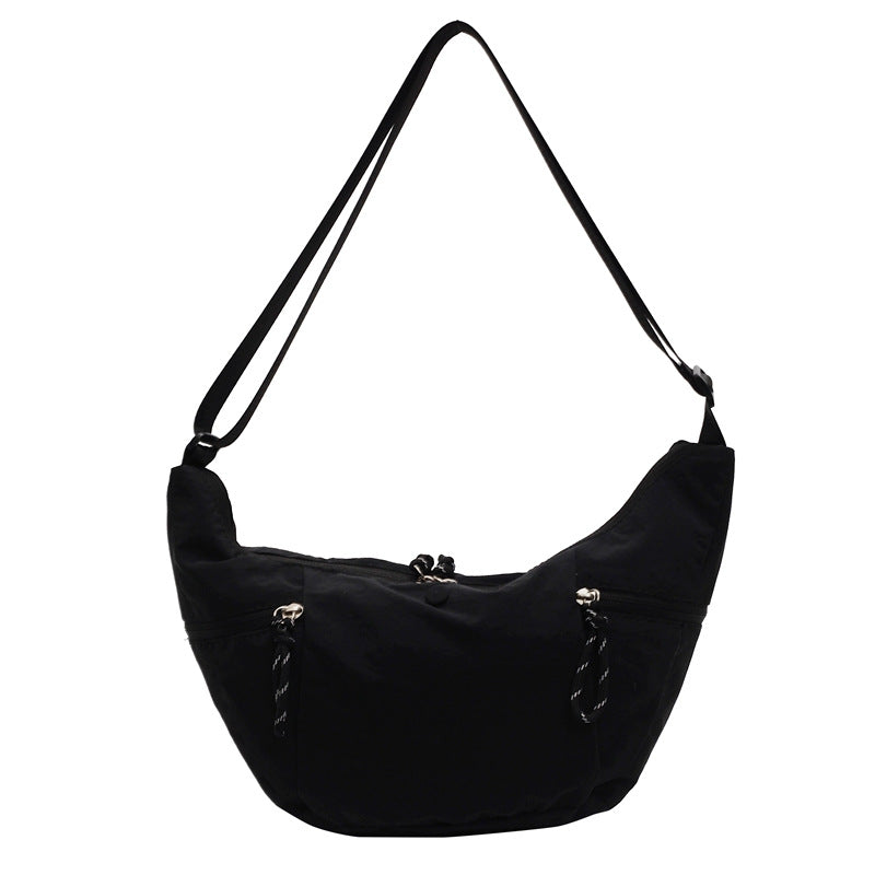 Practical shoulder bag with external zip pockets Bowlift