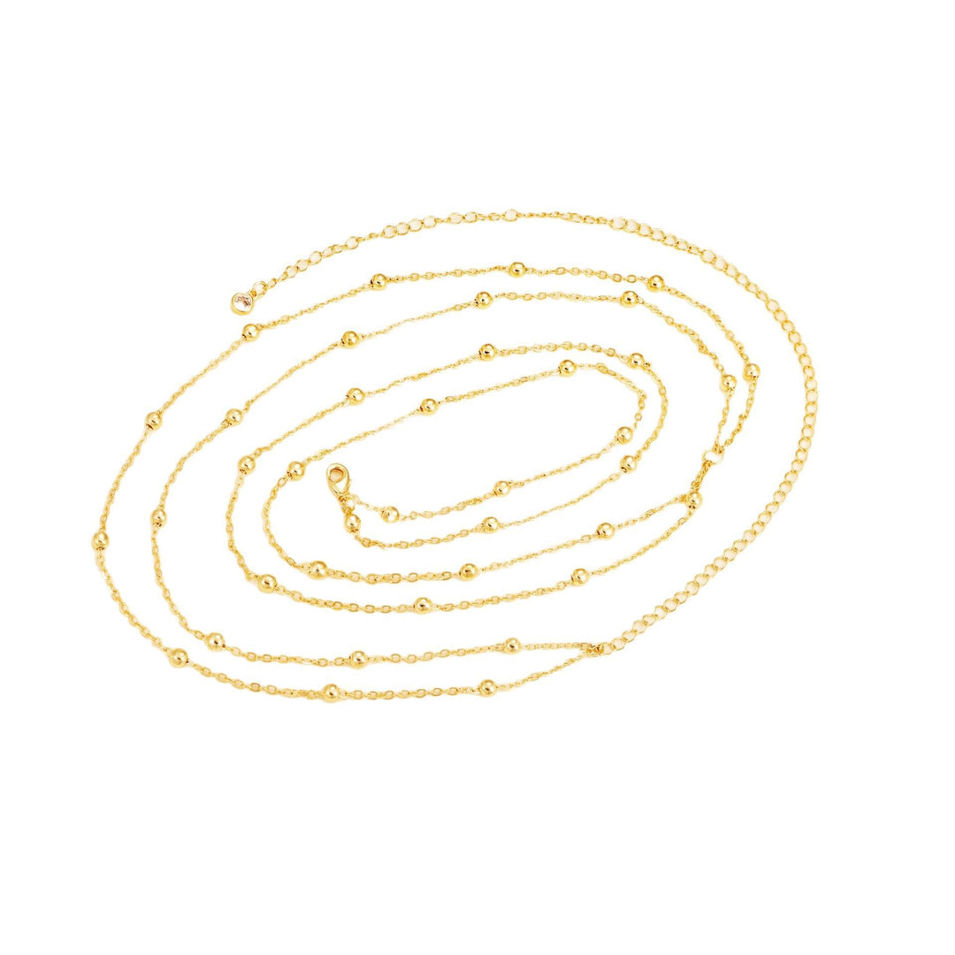 Dainty Beaded Long Necklace Bowlift