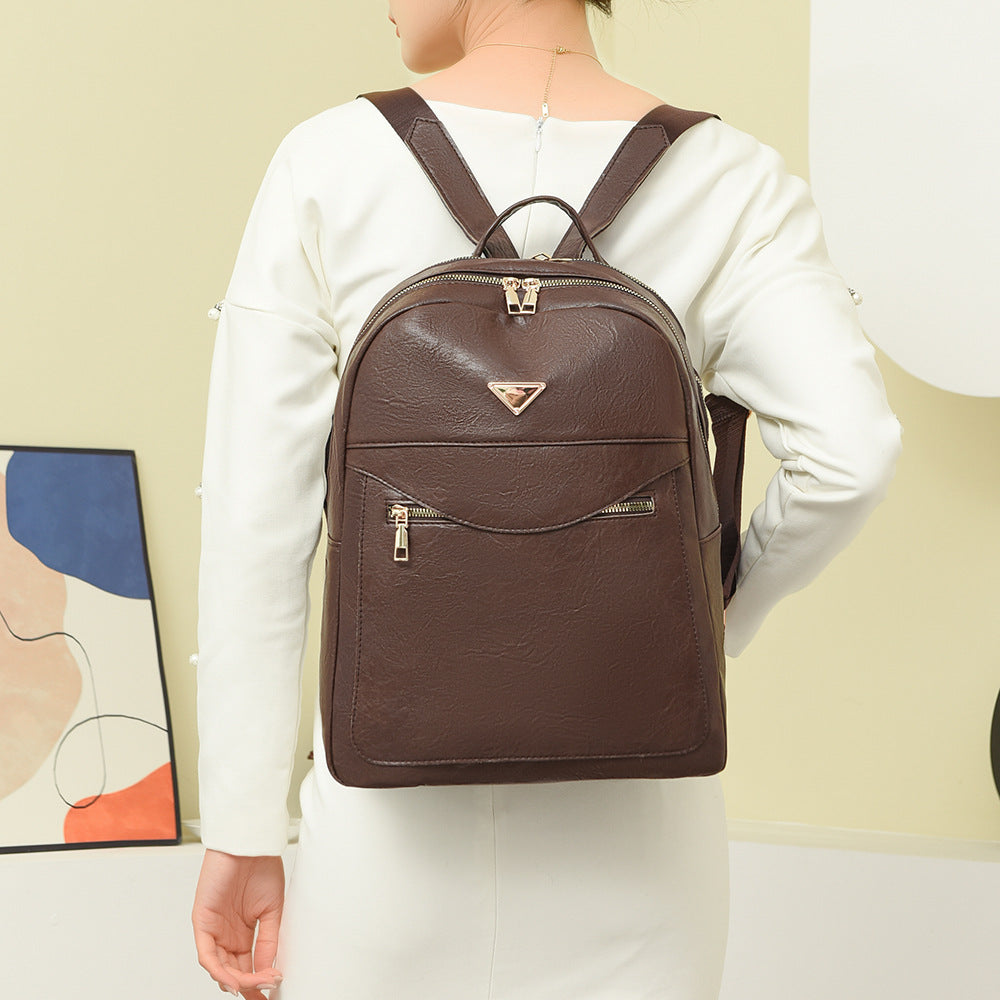 Elegant Faux Leather Backpack Bowlift