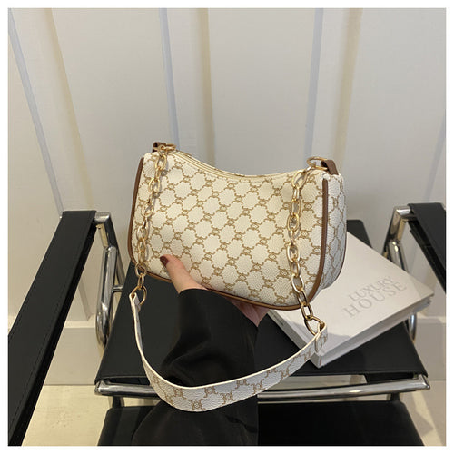 Chain-Handle Fashion Handbag