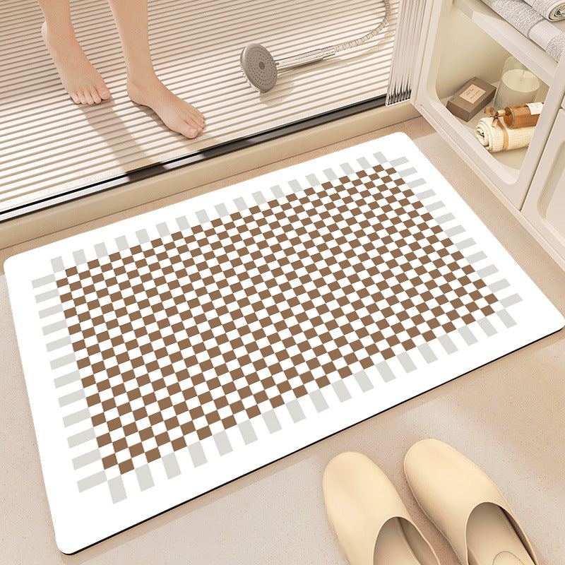 Geometric Pattern Soft Memory Foam Bath Mat Bowlift