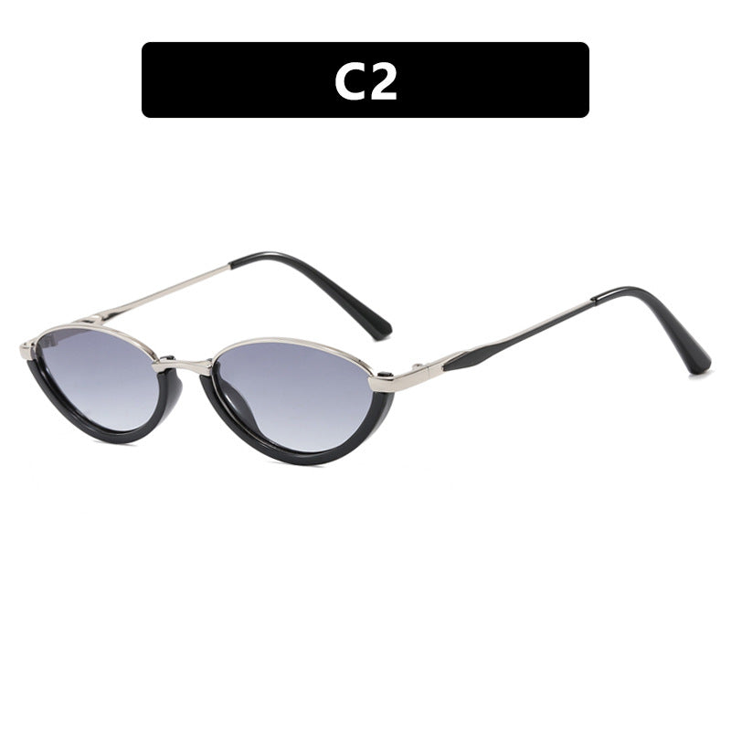 Women's fashionable Cat-Eye sunglasses with two-tone frame and UV protection Bowlift
