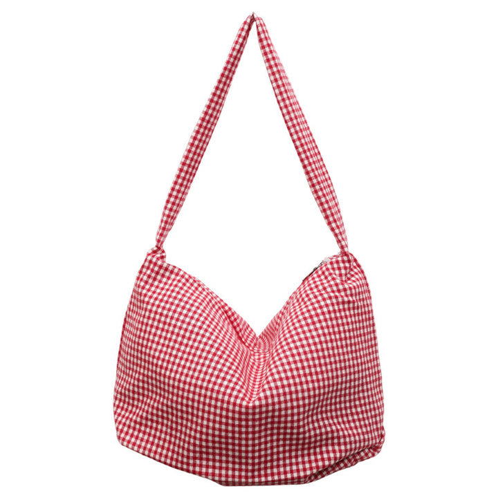 Checkered Pattern Shoulder