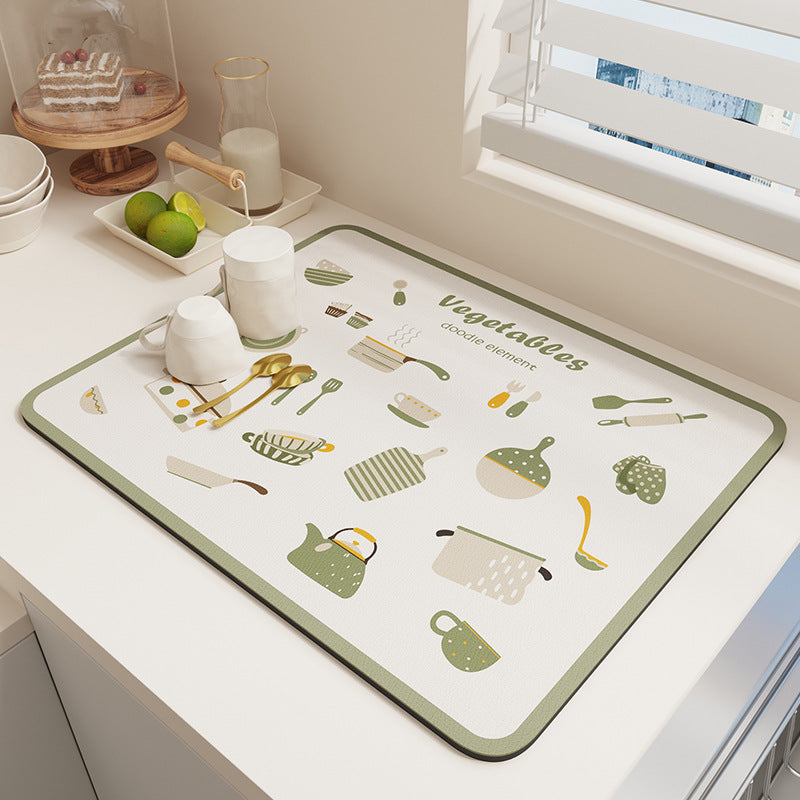 Geometric Patterned Kitchen Mat Bowlift