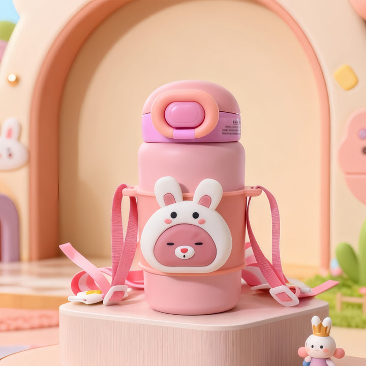 Insulated children's drinking bottle with cute rabbit design Bowlift