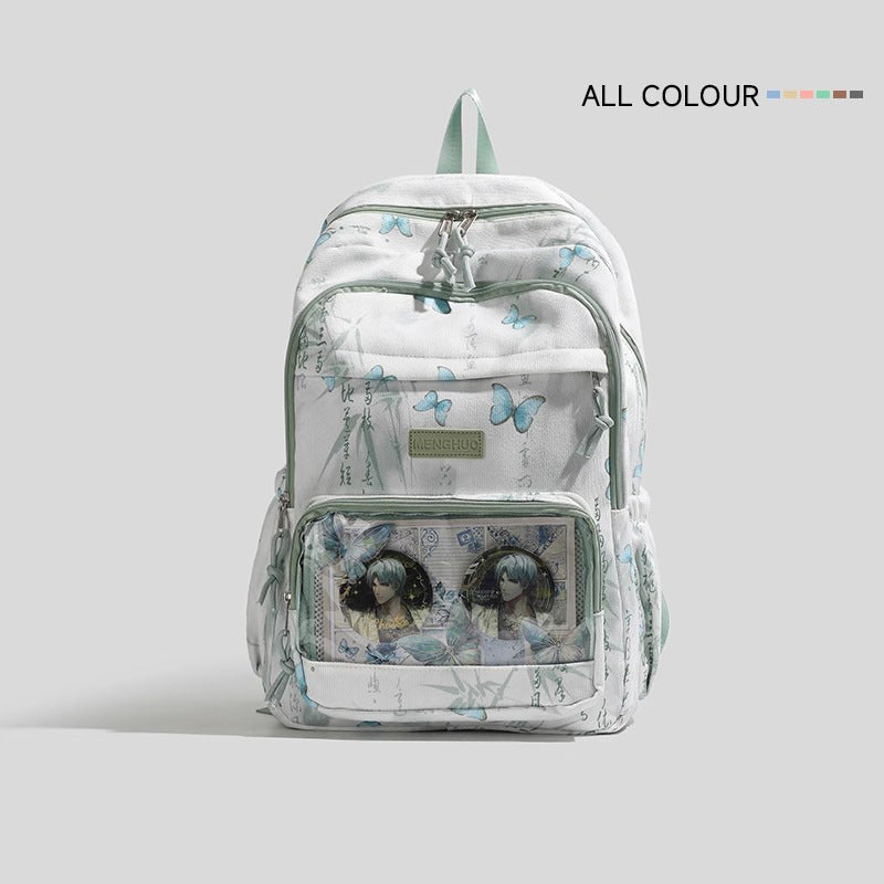 Stylish Butterfly Print Backpack Bowlift