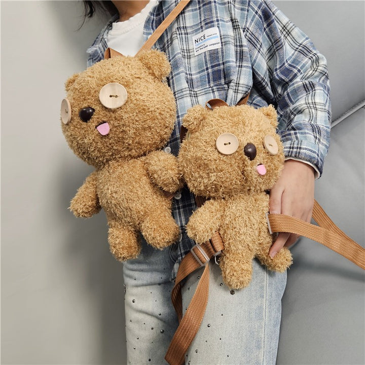 Cute Cuddly Backpack with Bear Motif Bowlift