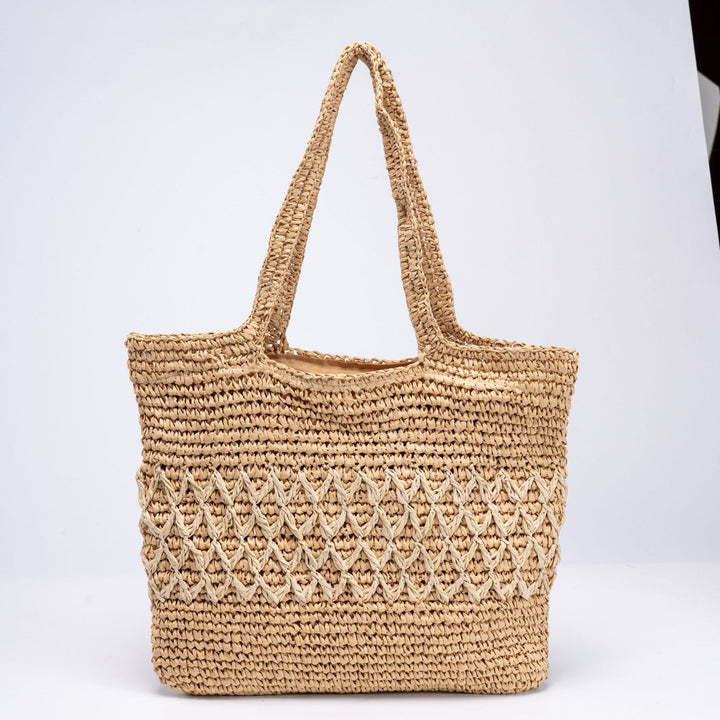 Handwoven shopping bag with decorative pattern Bowlift