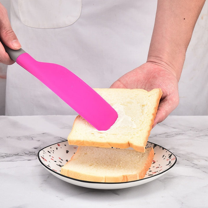 Angled silicone spatula with ergonomic non slip handle Bowlift
