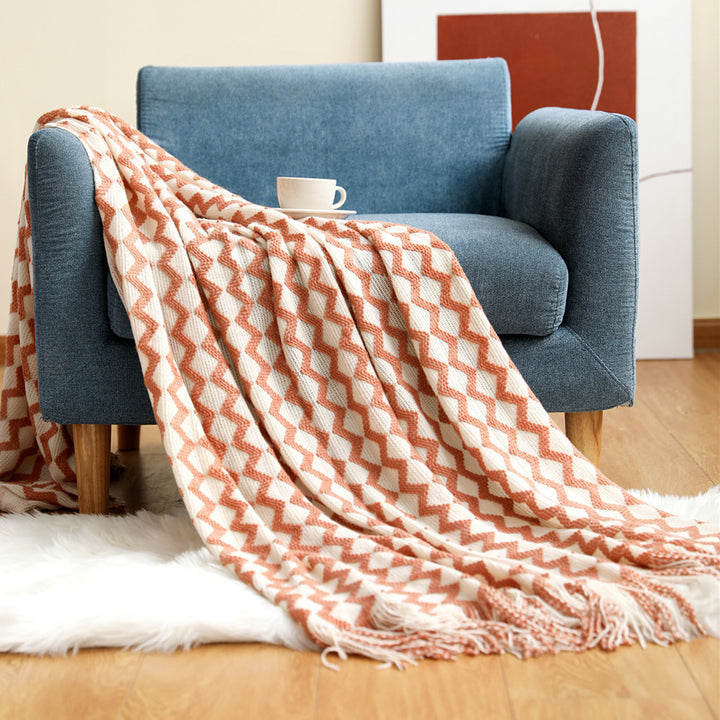 Cozy Textured Throw Blanket Bowlift