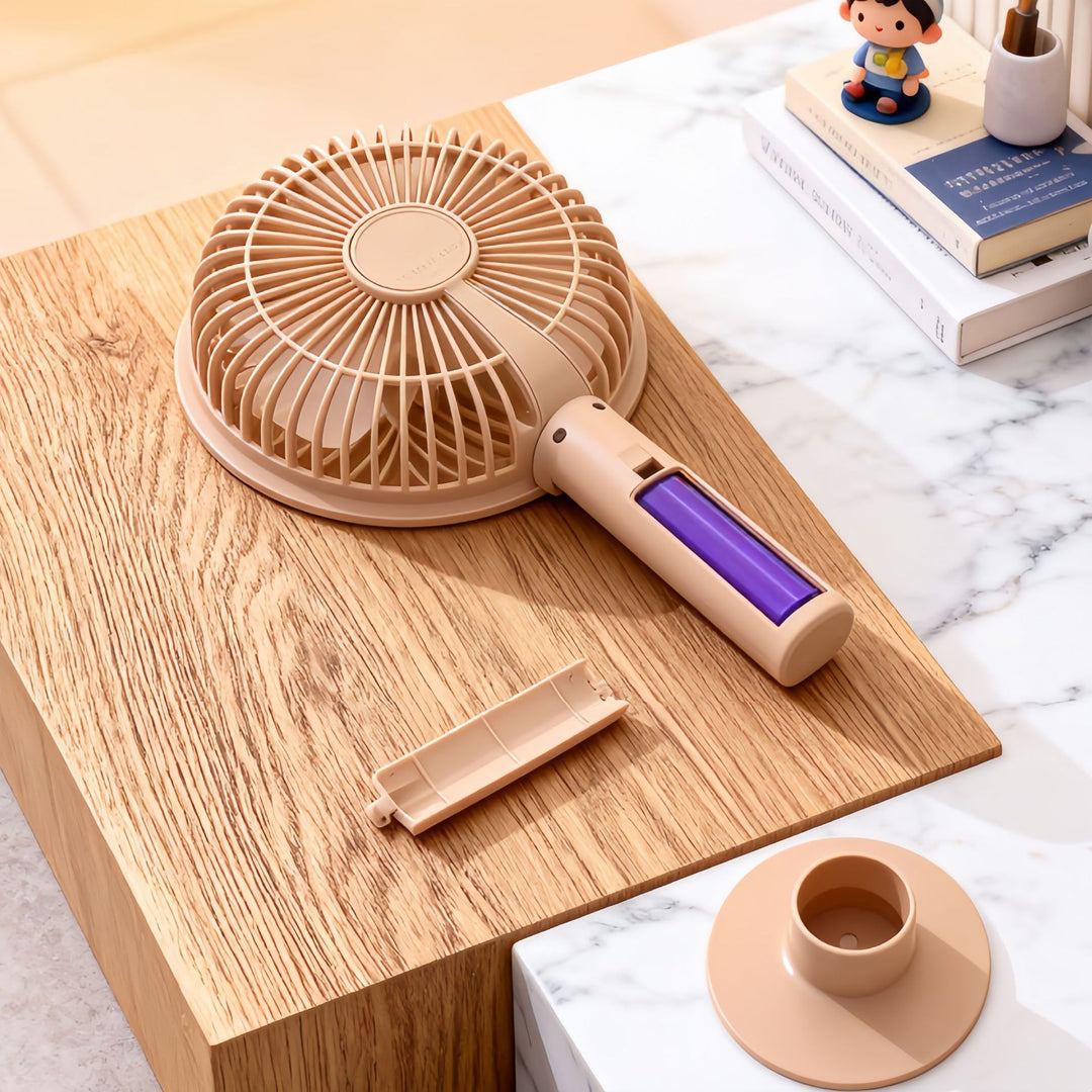 Ladies portable table fan with flexible tilt mechanism Bowlift
